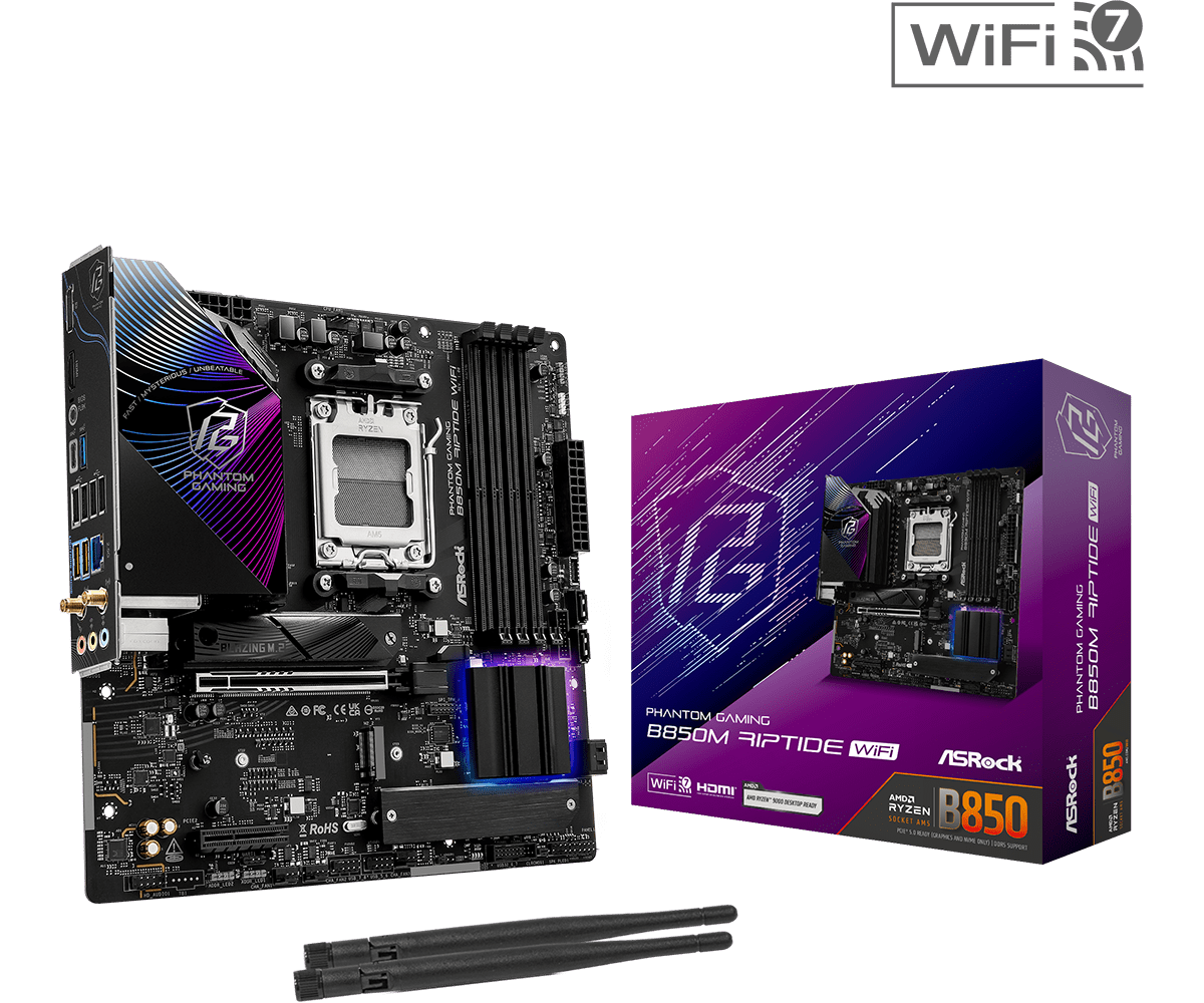 ASROCK B850M Riptide WiFi Nuev - X870E Atx Motherboard reseña y precio